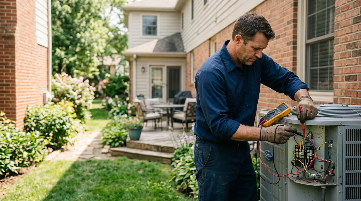 HVAC technician working near Halifax, MA